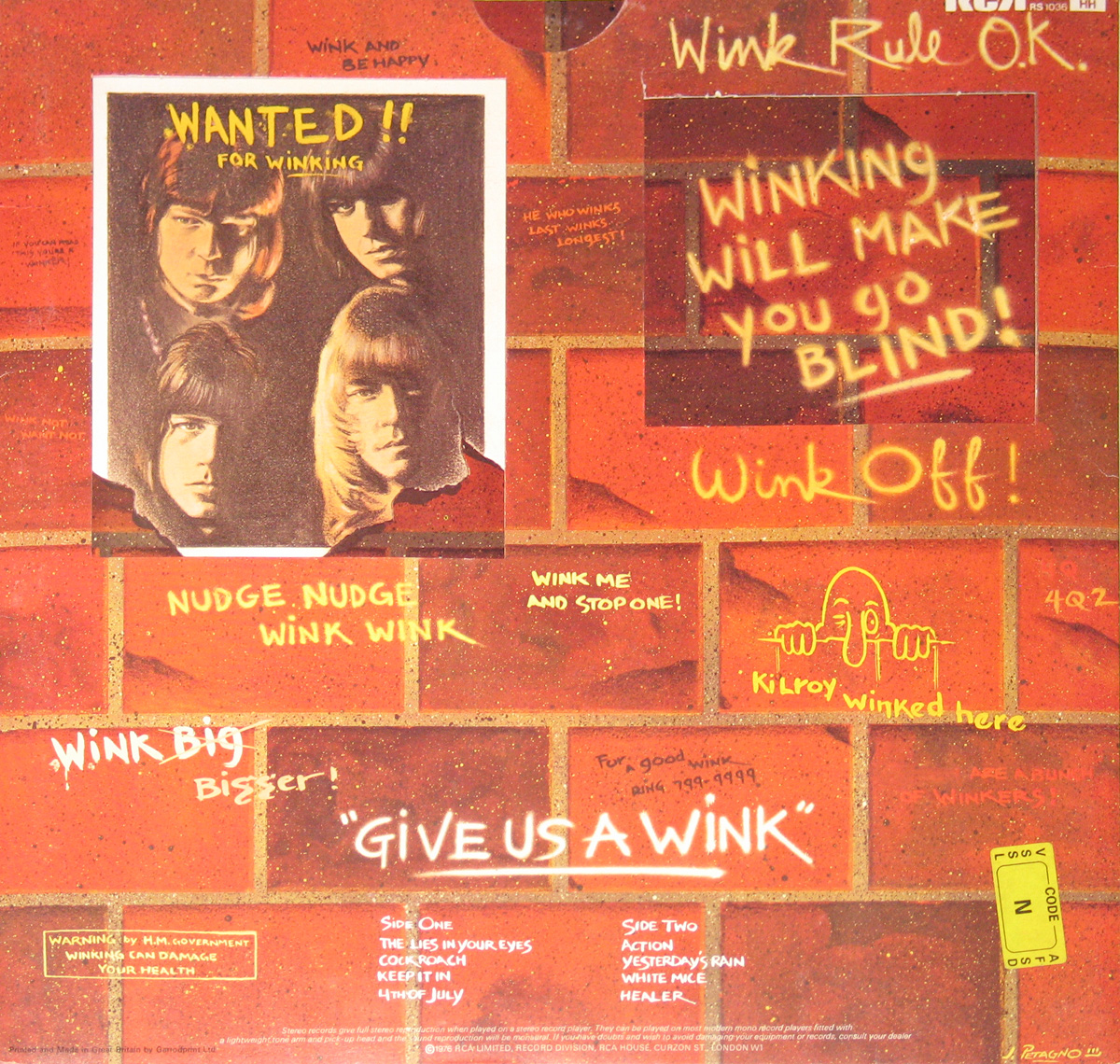 Sweet Give us a Wink / Wank Gimmick Cover England